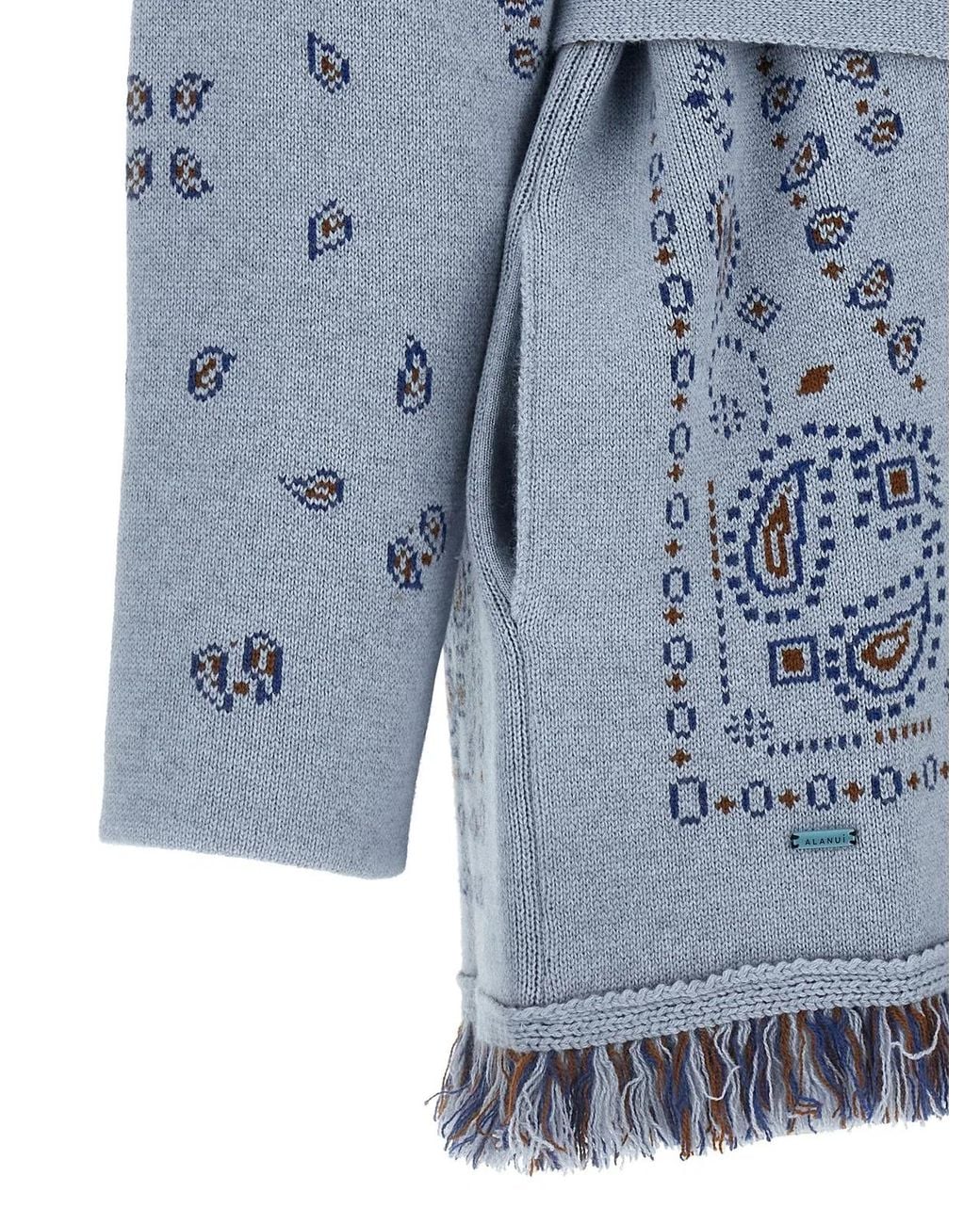 Alanui Blue 'Bandana' Cardigan