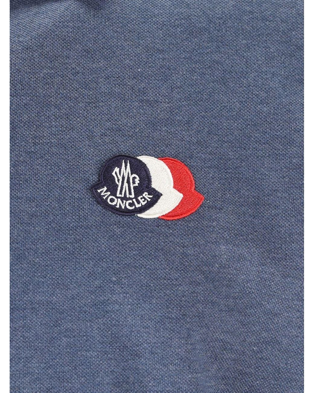 Moncler Blue Cotton T Shirt