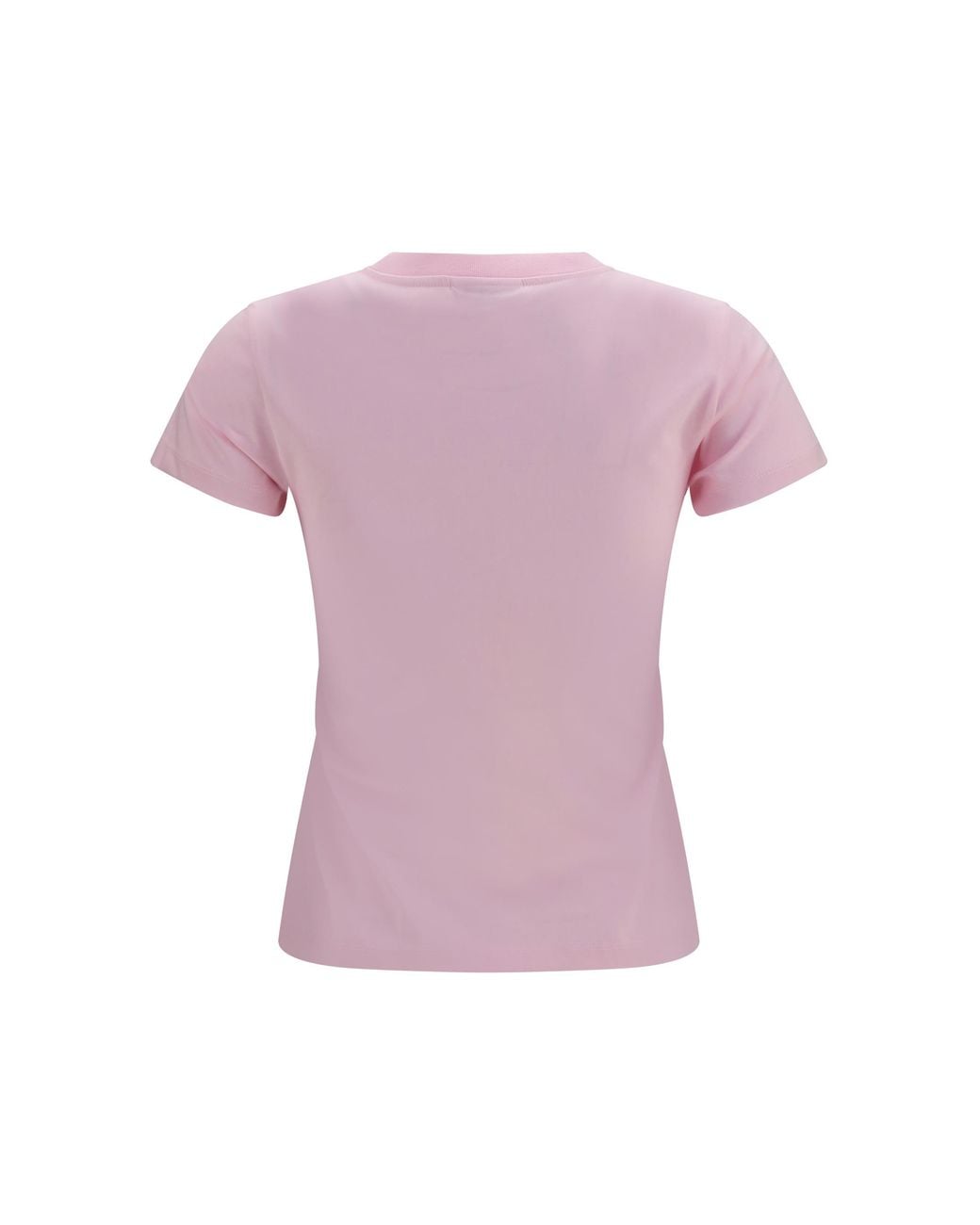 Ganni Pink Teddy Forest Baby Fit Cotton T-Shirt Chalk