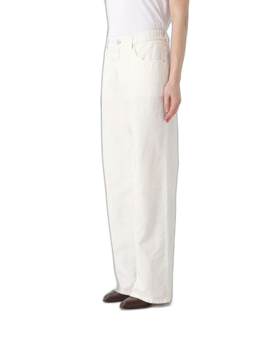 Brunello Cucinelli White Contemporary Trousers