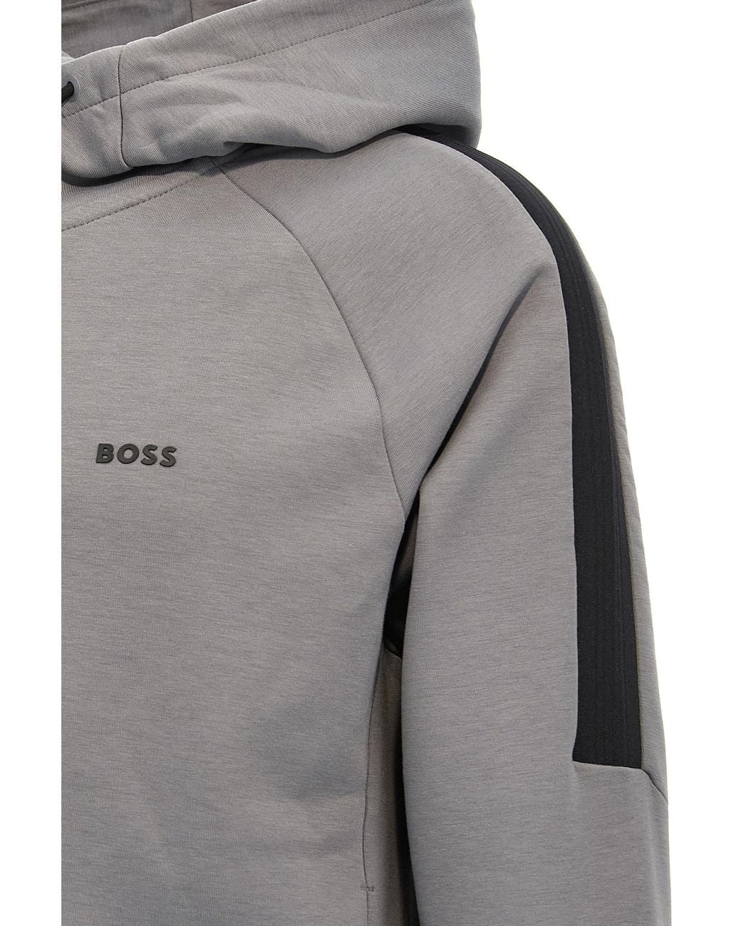 Boss Gray Logo Print Tracksuit for men