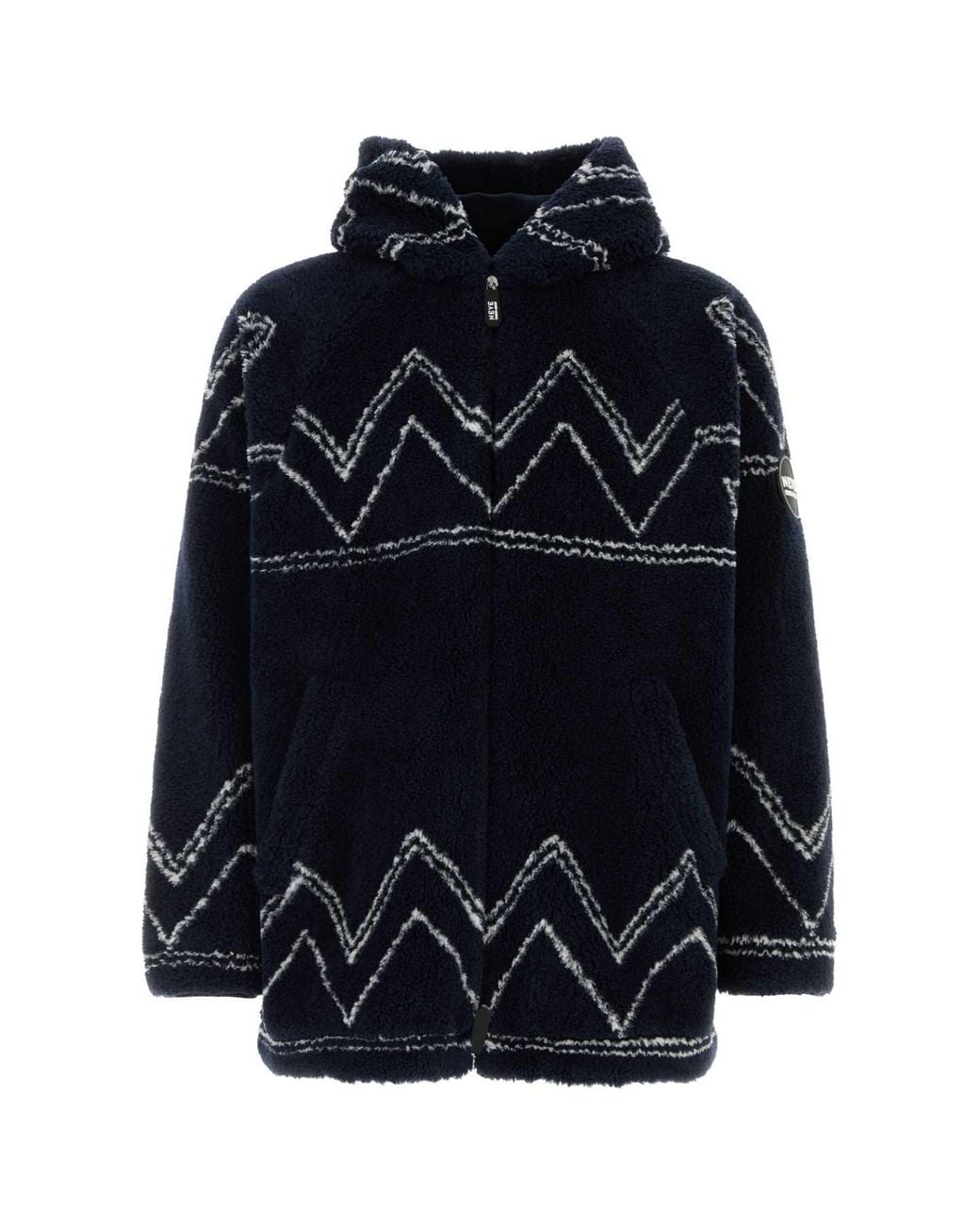 Giorgio Armani Blue Embroidered Teddy Jacket for men