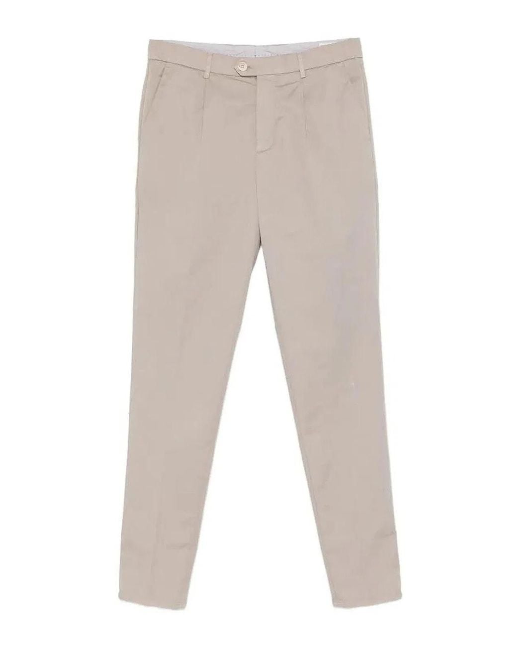 Brunello Cucinelli Natural Garment-Dyed Leisure Fit Pants for men