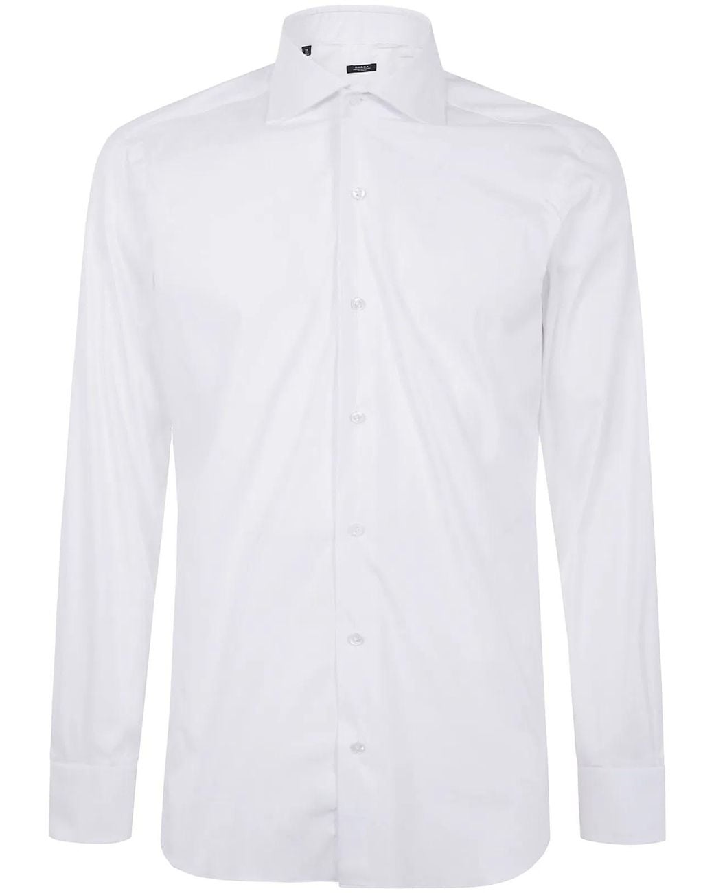Barba Napoli White "Classic" Popeline Stretch Shirt for men