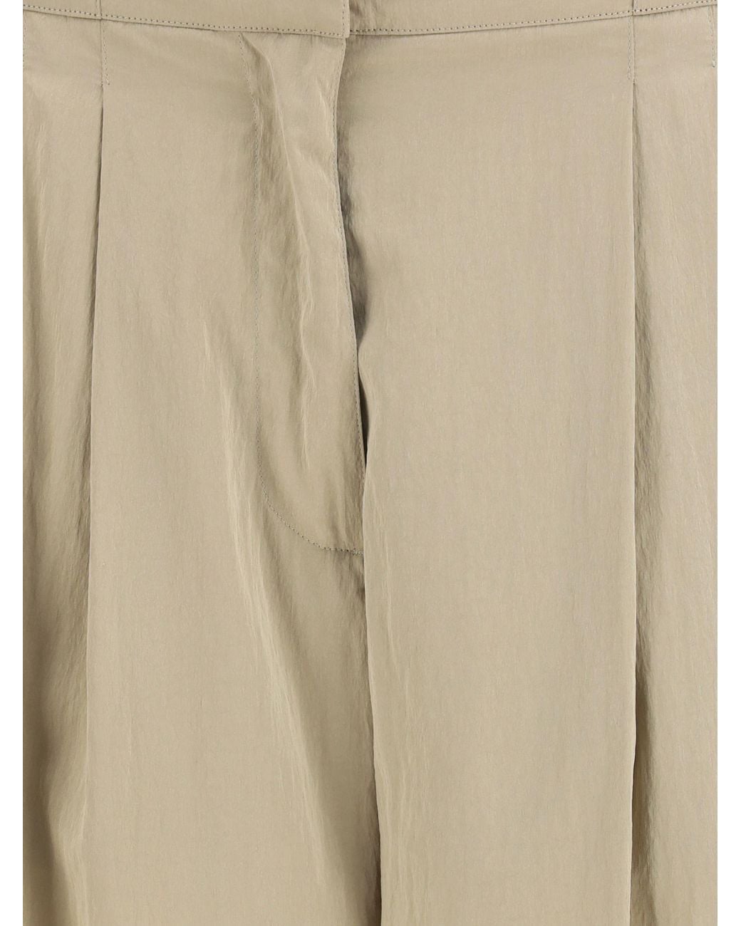 The Row Natural Iven Silk And Nylon Pants