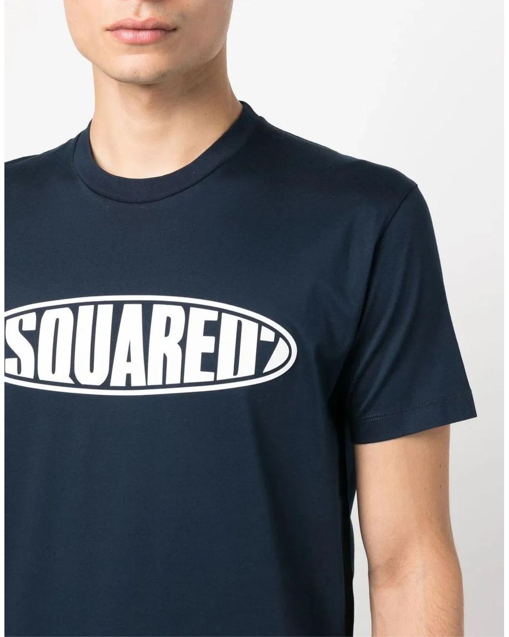 DSquared² Blue Surf Board Logo T-Shirt for men