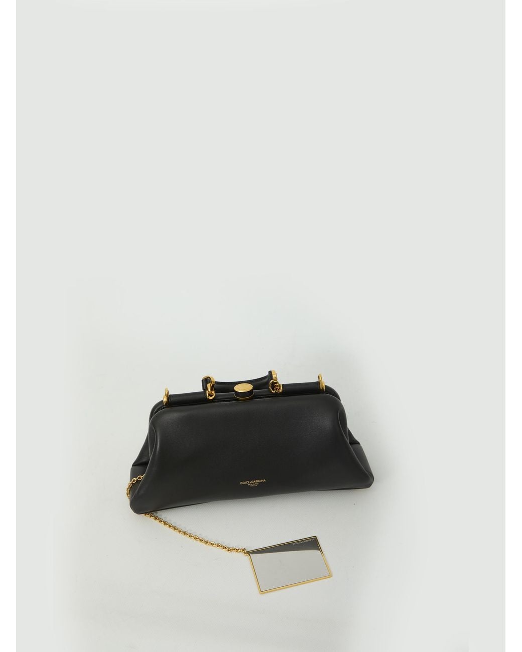 Dolce & Gabbana Black Dolce&Gabbana Lambskin Shoulder Bag