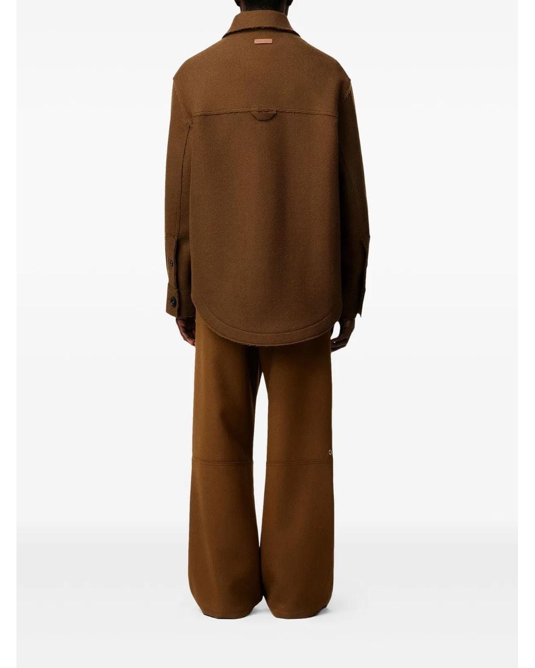 AMI Brown Point-Collar Shirt Jacket