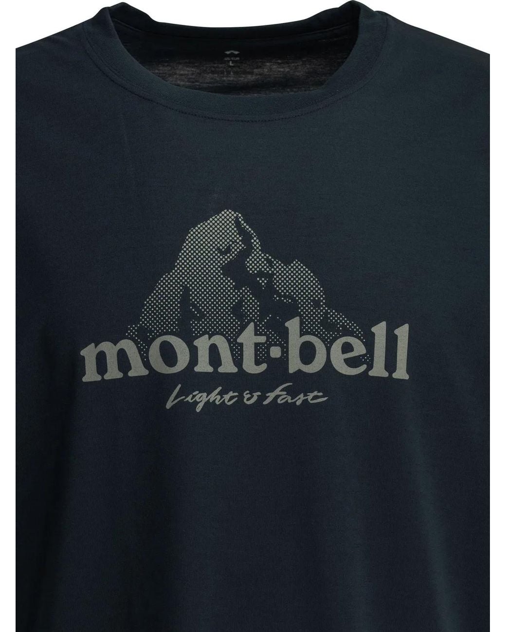 Montbell Black Polyester T-Shirt for men
