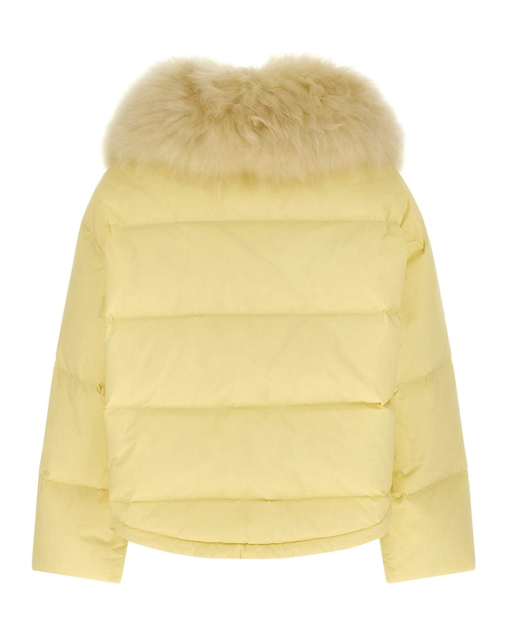 Army by Yves Salomon Yellow Fur Insert Down Jacket