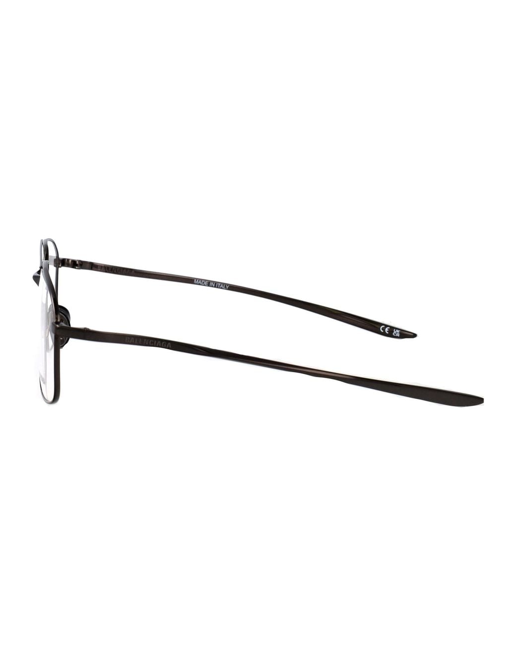 Balenciaga Brown Transparent Metal Glasses for men