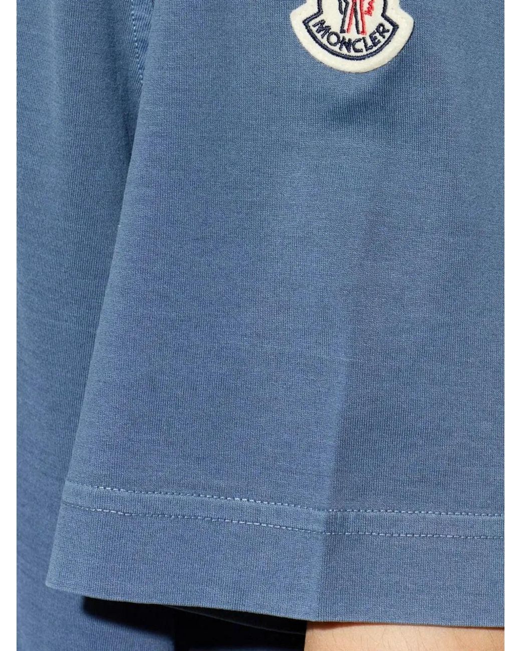 Moncler Blue Ss T-Shirt for men