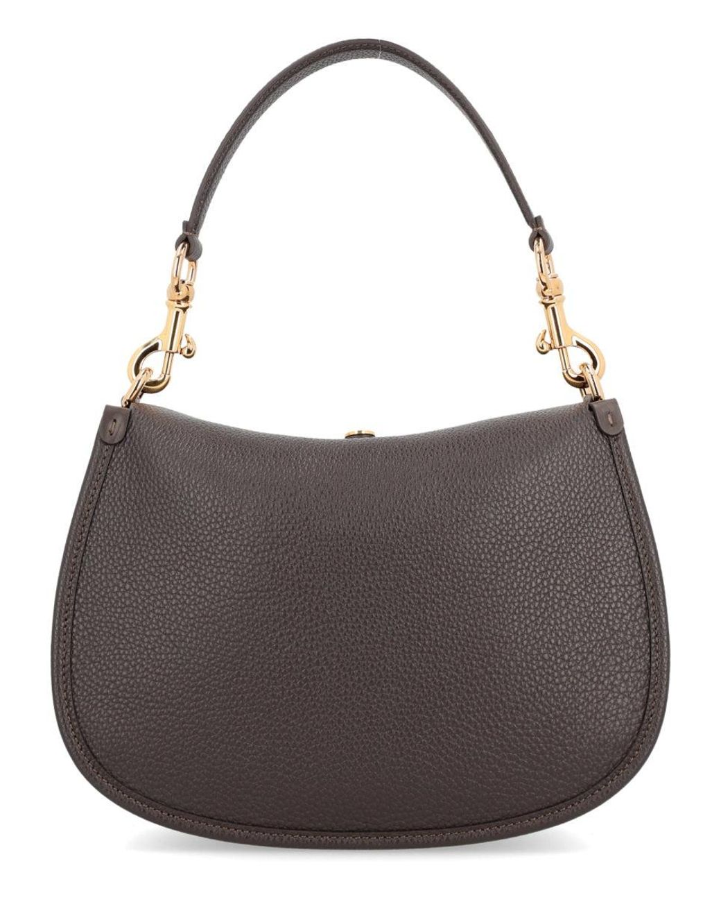 Etro Black Medium Grained Leather Shoulder Bag With Buckle