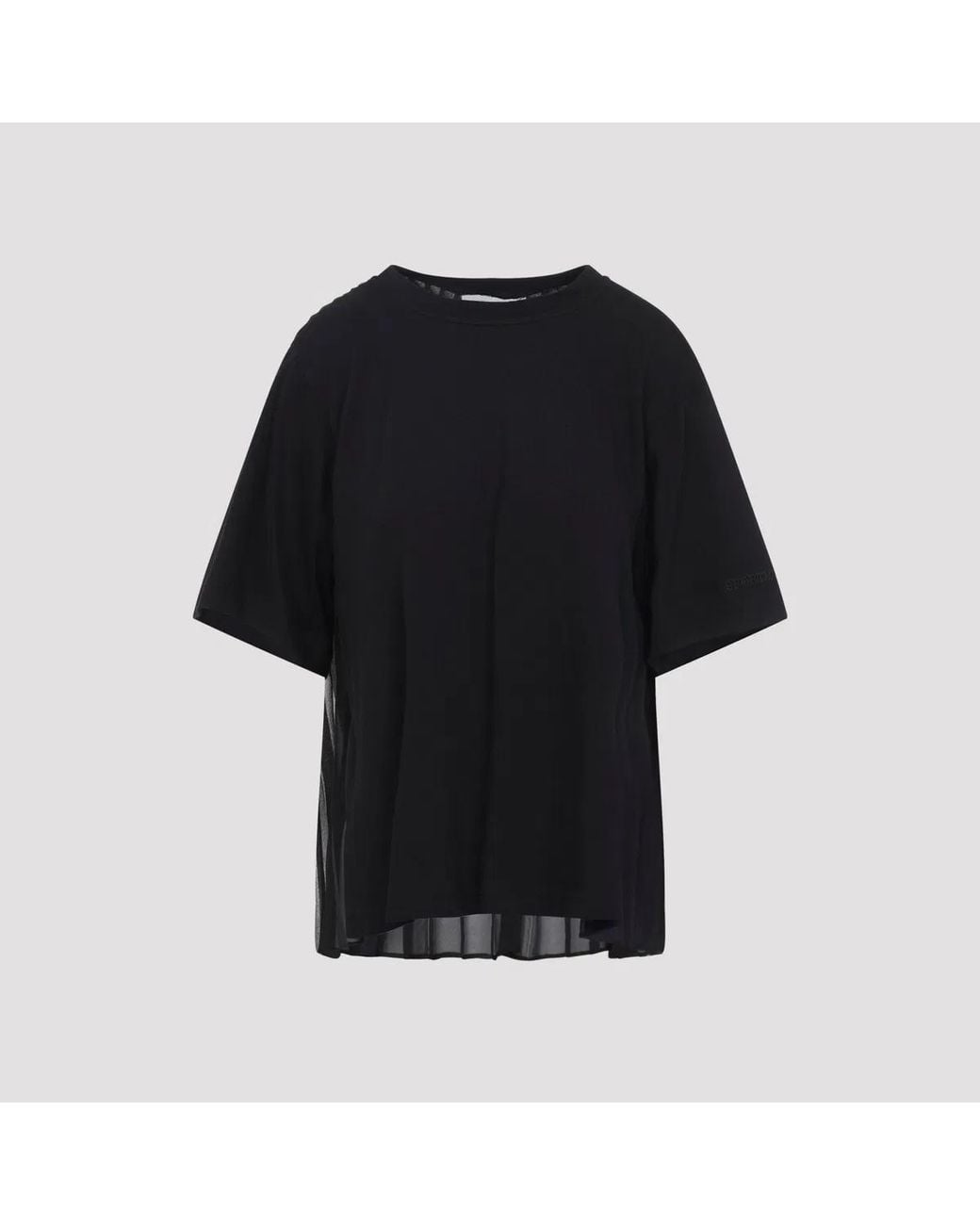 Max Mara Black Spiga Cotton T-Shirt