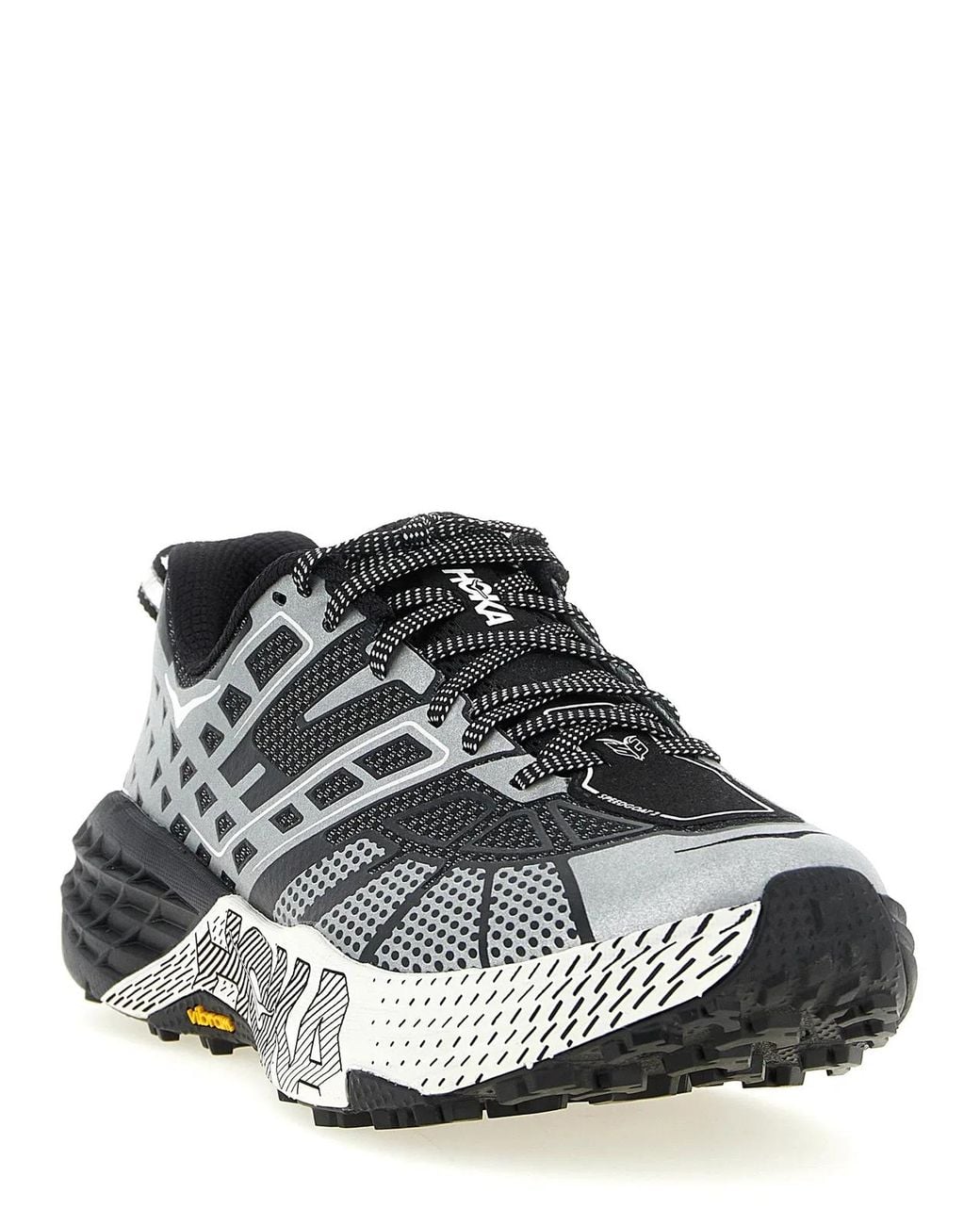 Hoka One One White 'Stealth/Tech Speedgoat 2' Sneakers
