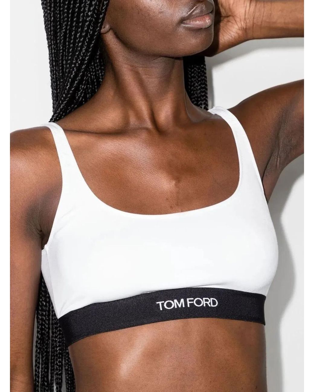 Tom Ford White Logo Bralette