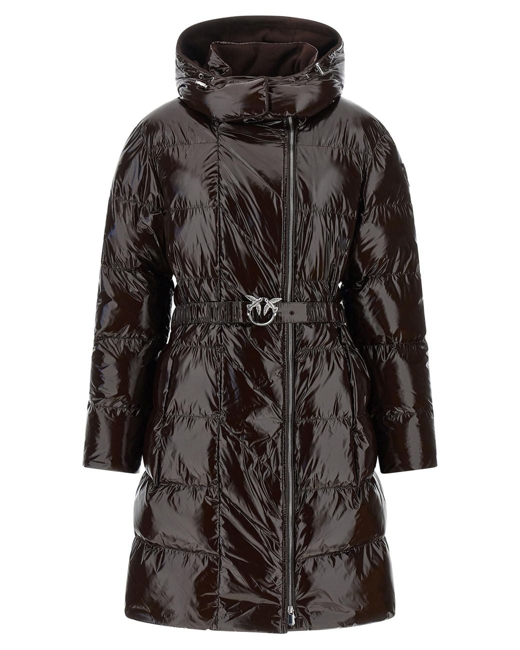 Pinko Black 'Love Birds' Buckle Down Jacket