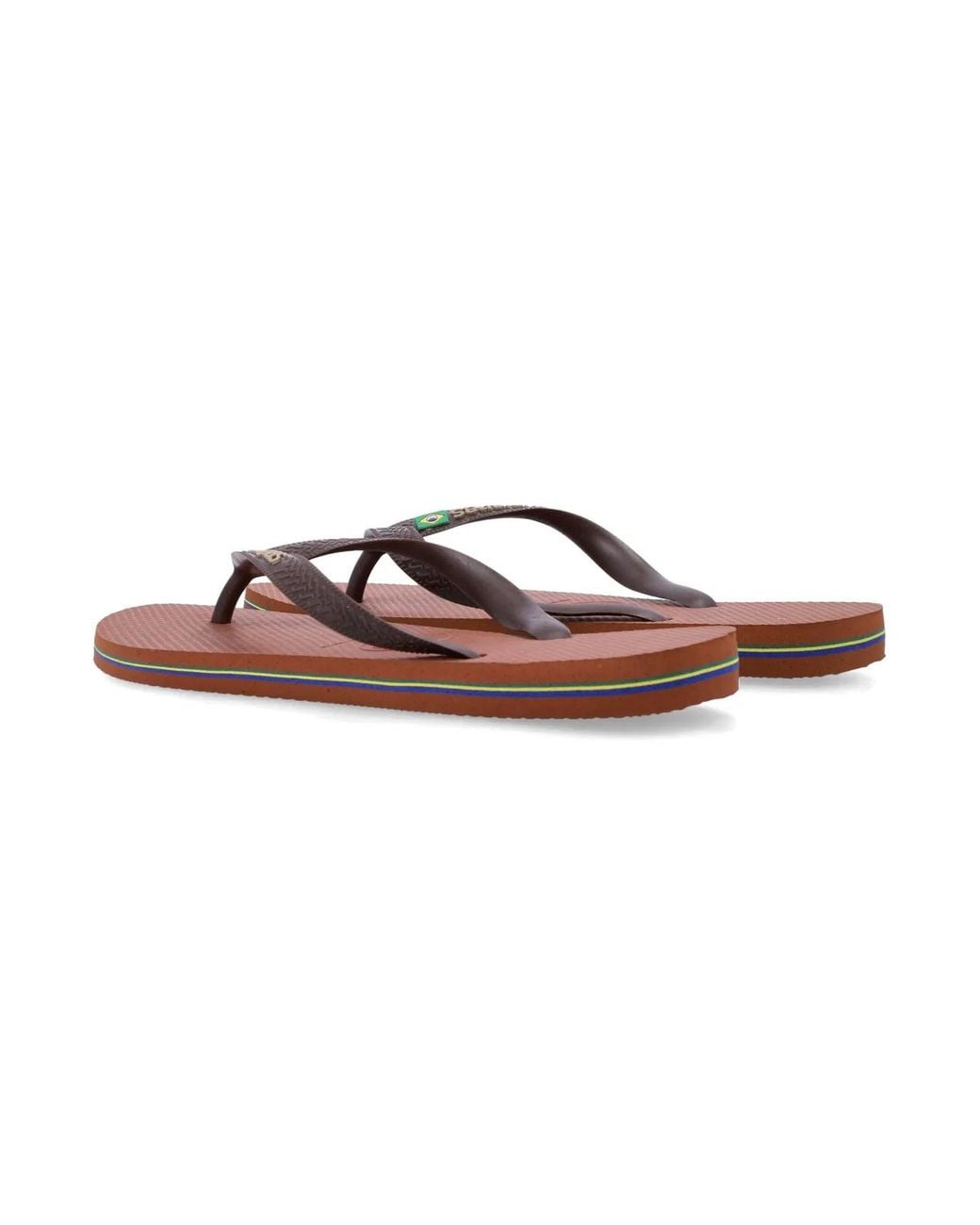Havaianas Brown Brasil Logo Flip-Flops
