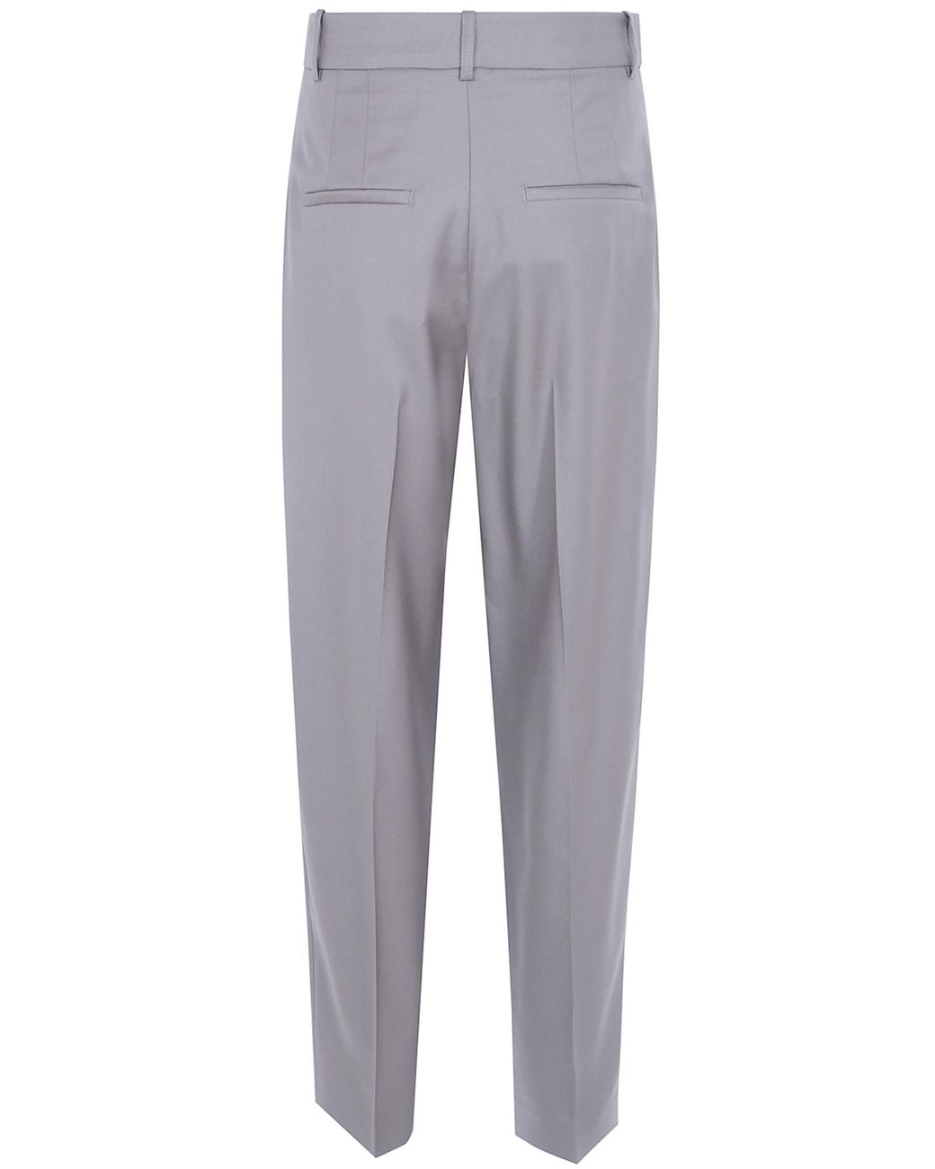 Rohe Gray "Daria" Single Pleat Tapered Trousers