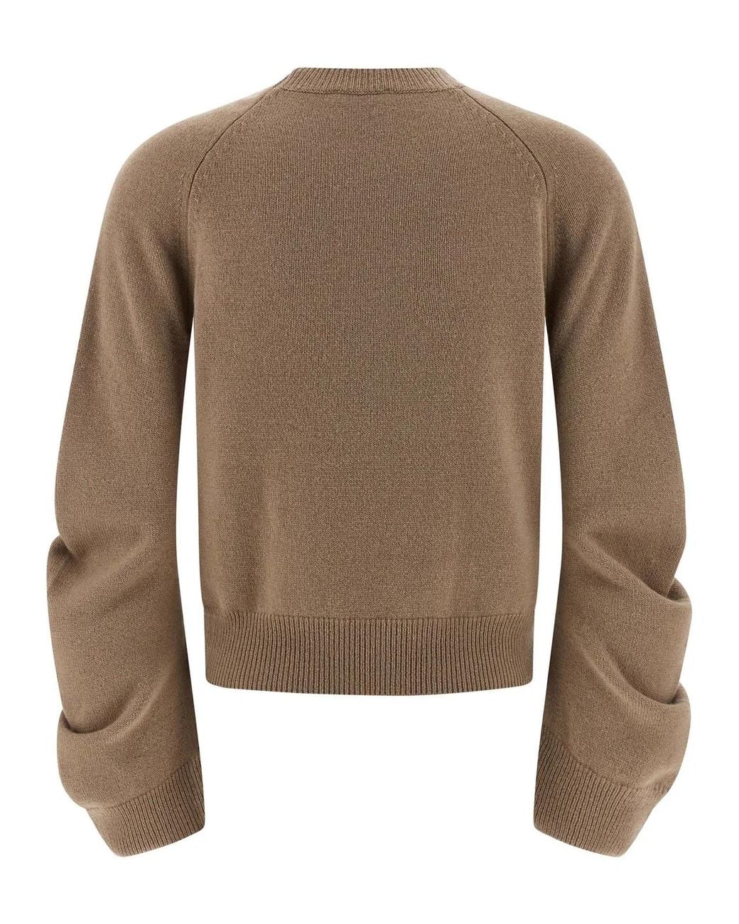 Nude Brown Curved Sleeve Sweater