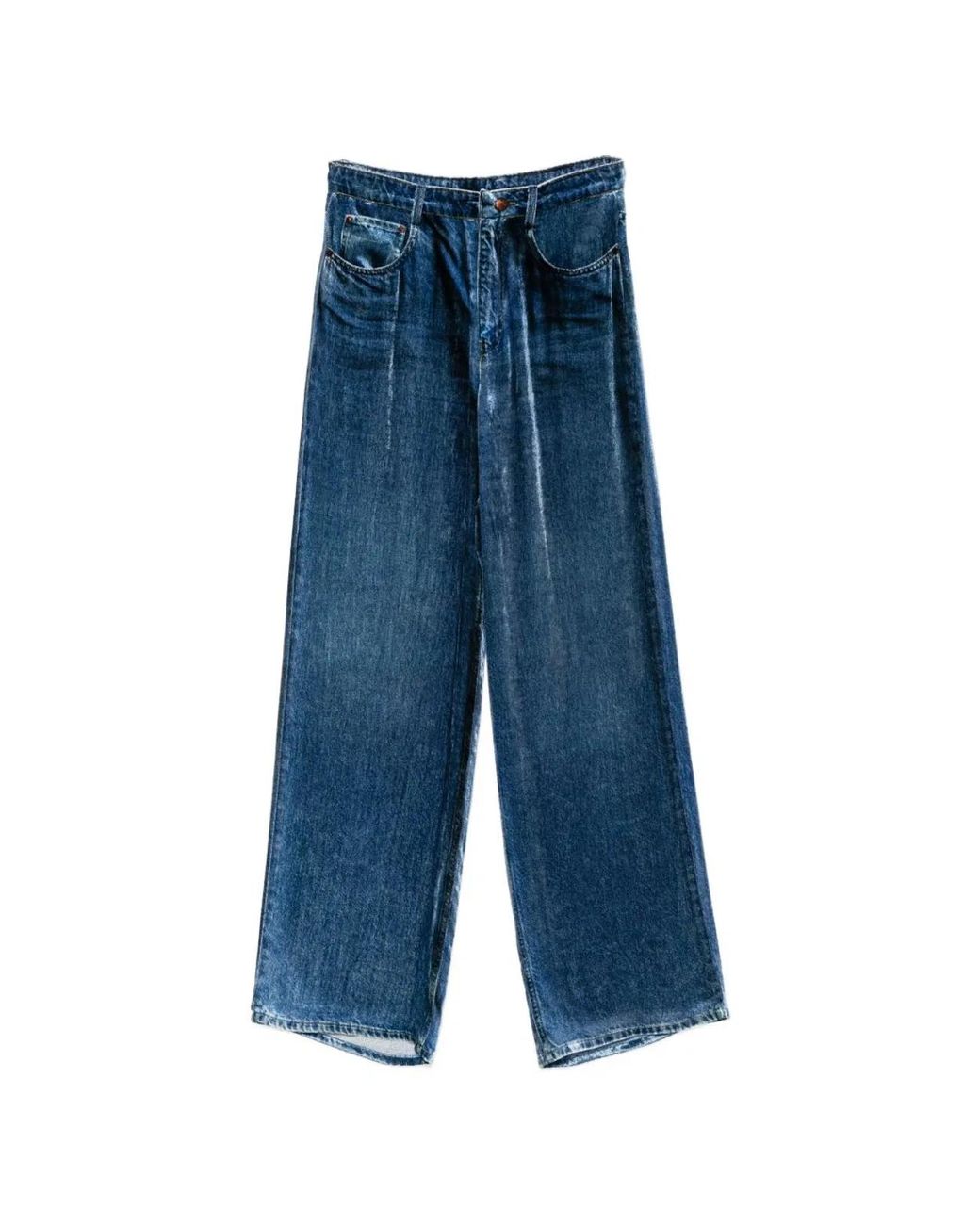 Pierre Louis Mascia Blue Velvet Five-Pocket Jeans