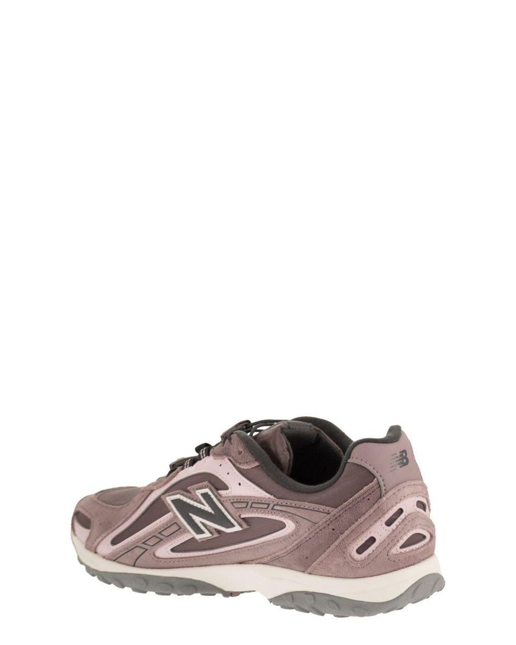 New Balance Pink Mesh And Suede Lifestyle Sneakers With Leather Details