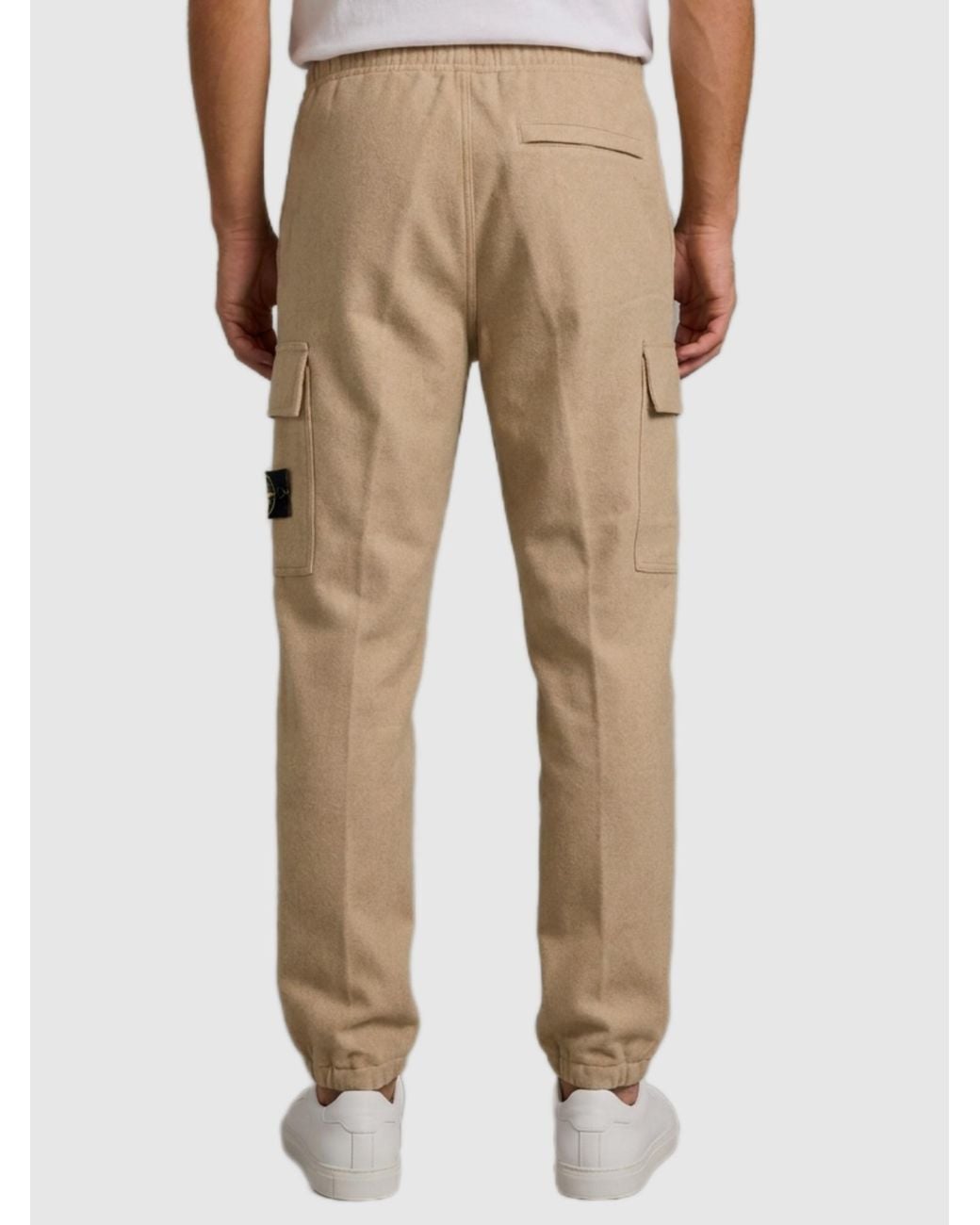 Stone Island Natural 3100050 Wool Nylon Flannel-Tc Joggers for men