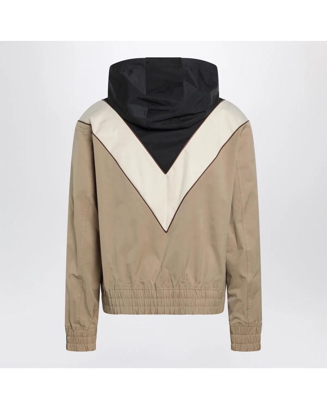 Valentino Gray Butter And Camel Jacket With Vlogo Patch for men