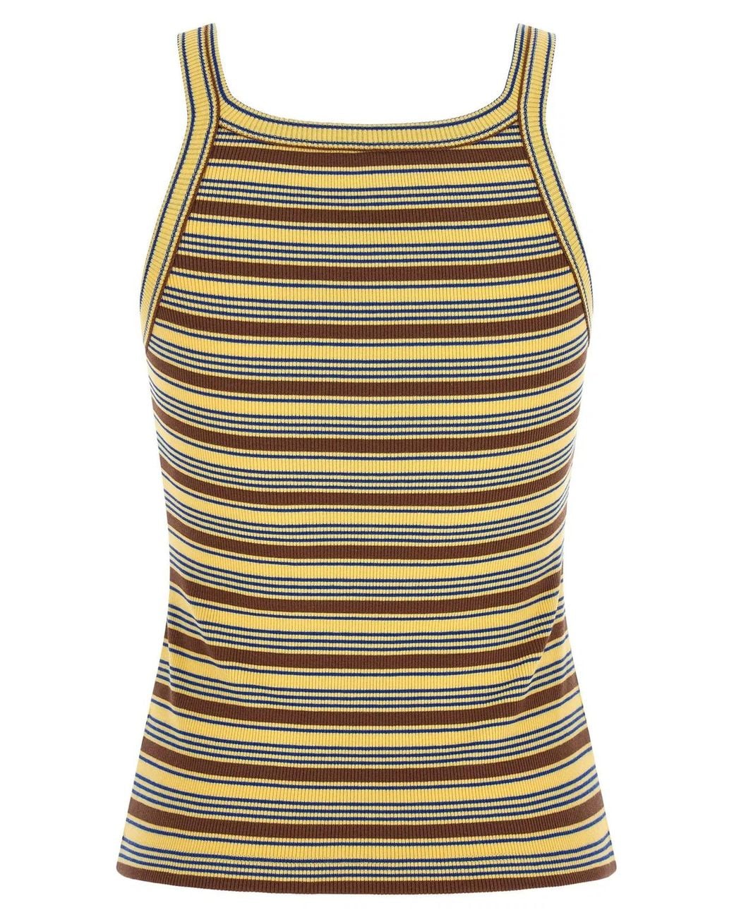 Fendi Yellow Striped Top
