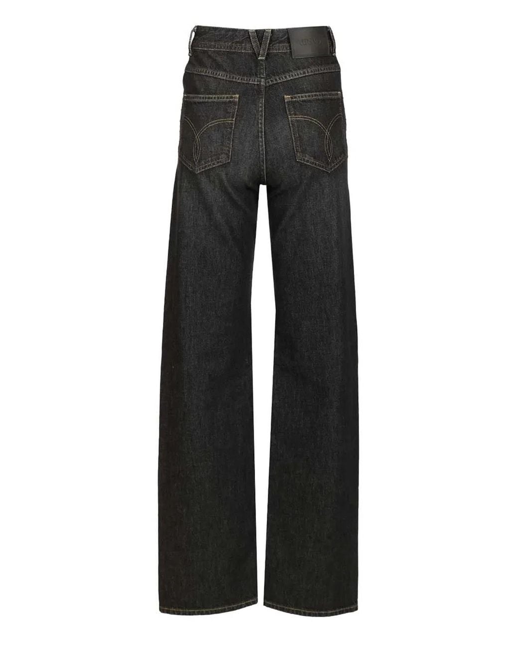 Versace Black Regular High-Waisted Decorated Jeans