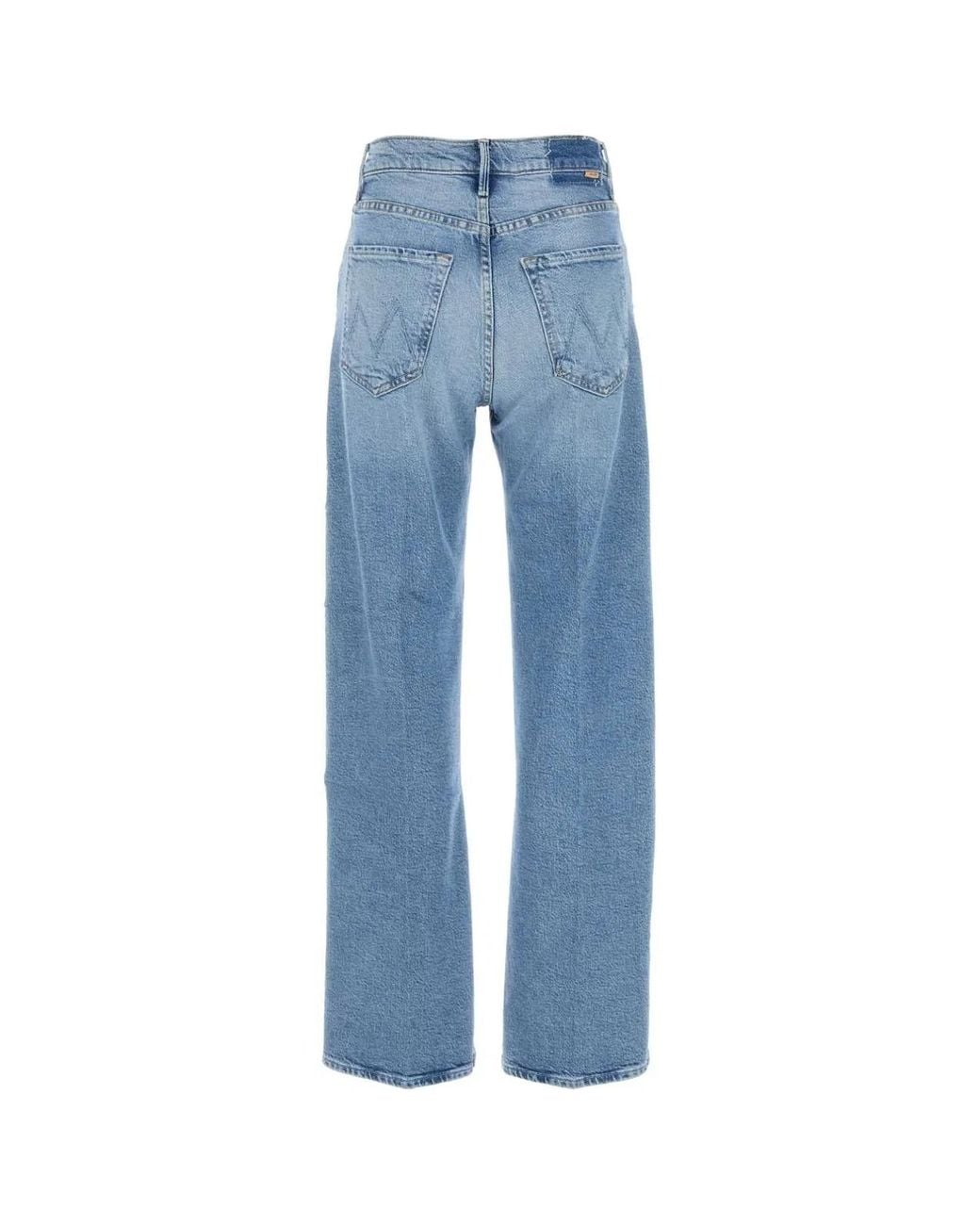 Mother Blue The Lasso 5-Pocket Straight-Leg Jeans