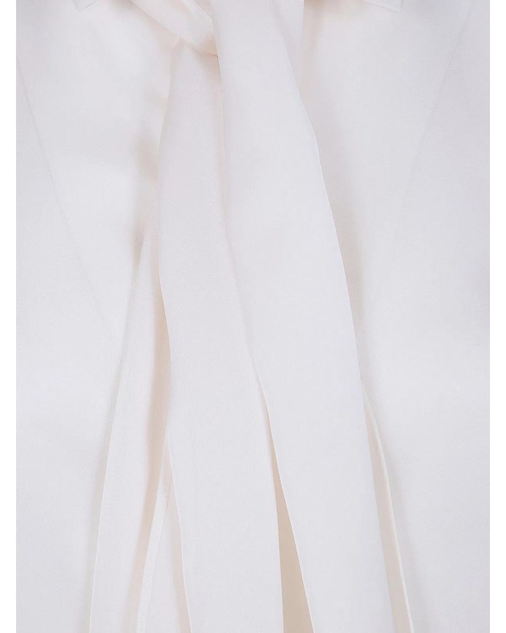 Sacai White Satin Ecru Shirt