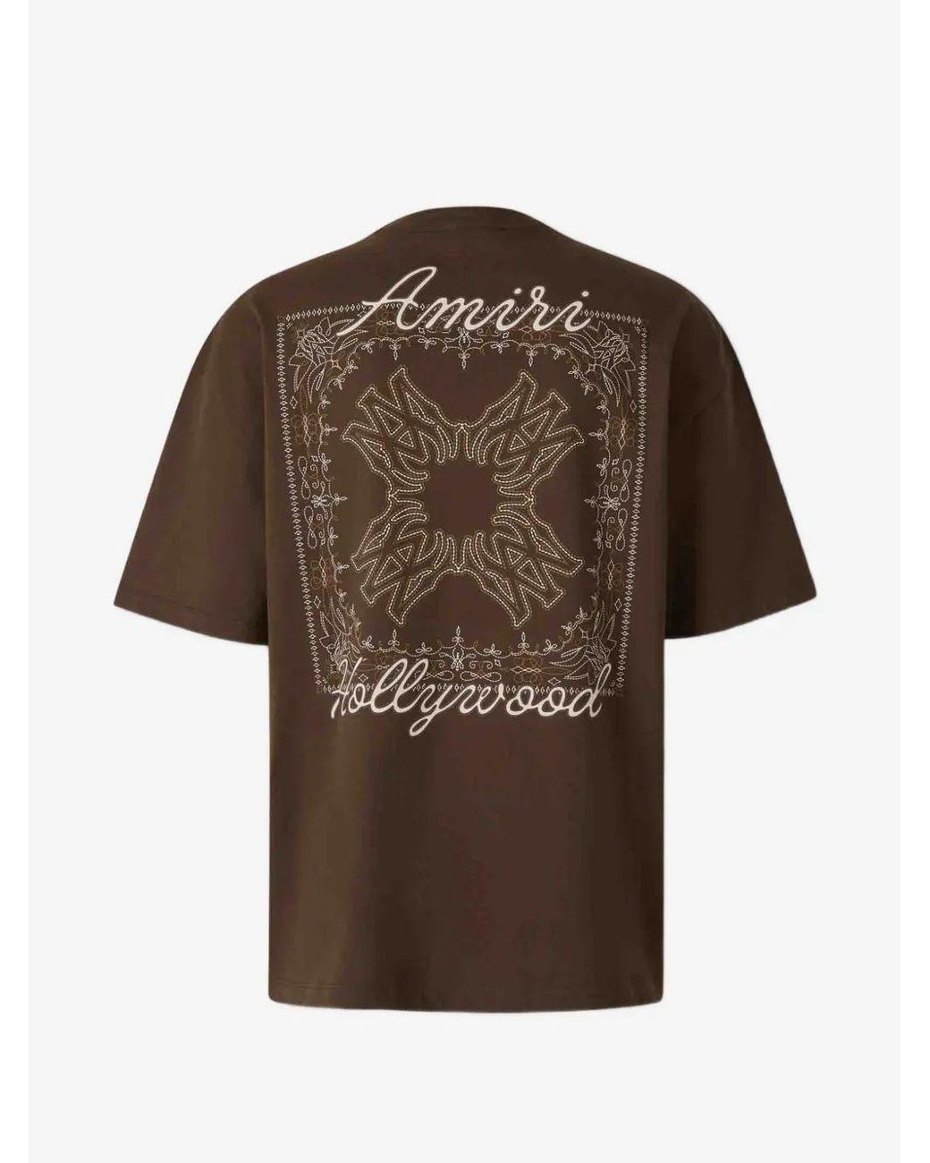 Amiri Brown Ma Quad Bandana Os Tee for men