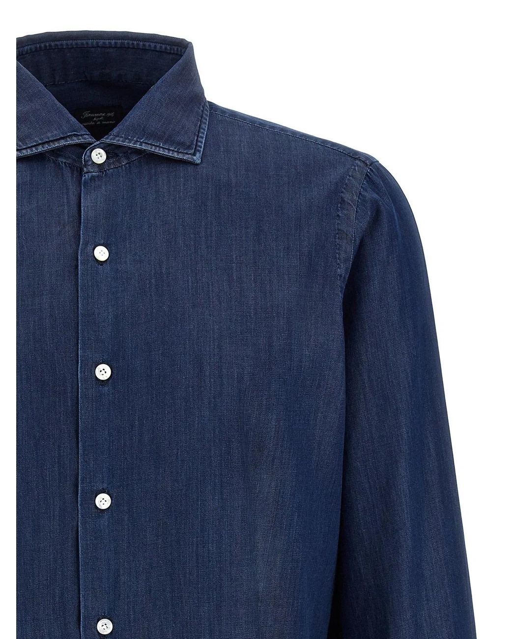 Finamore 1925 Blue 'Napoli' Shirt for men