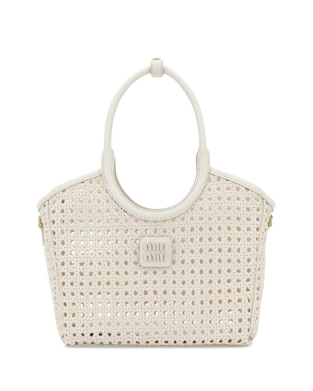 Miu Miu White Leather Handbag