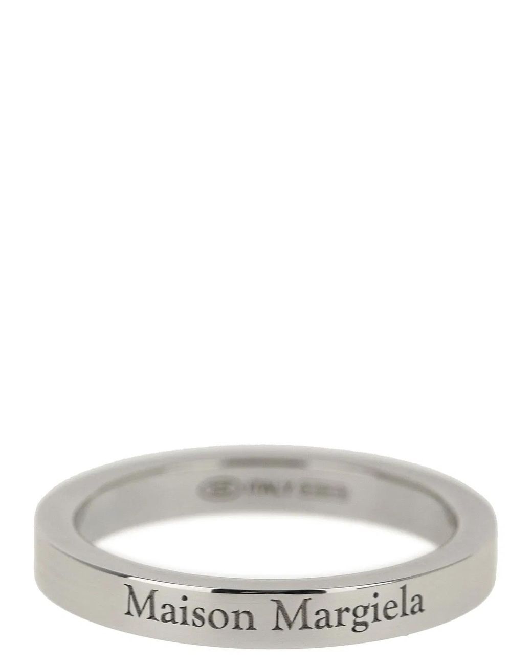 Maison Margiela Gray Logo Ring for men