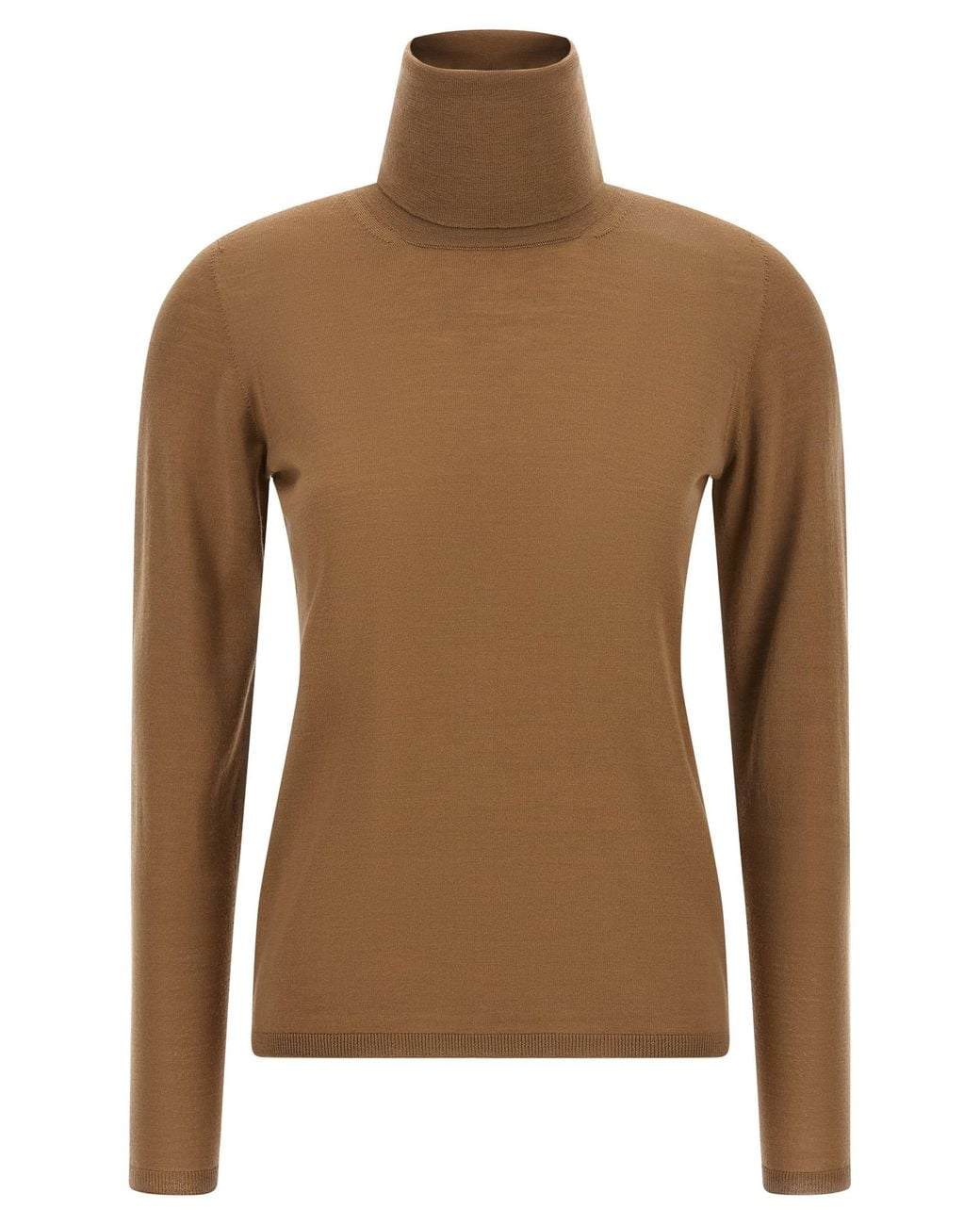 Max Mara Brown 'Saluto' Turtleneck Sweater