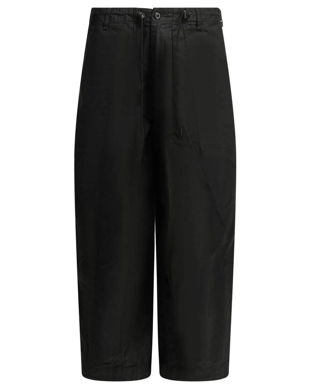 Needles Black Fatigue Cotton Parachute Pants for men