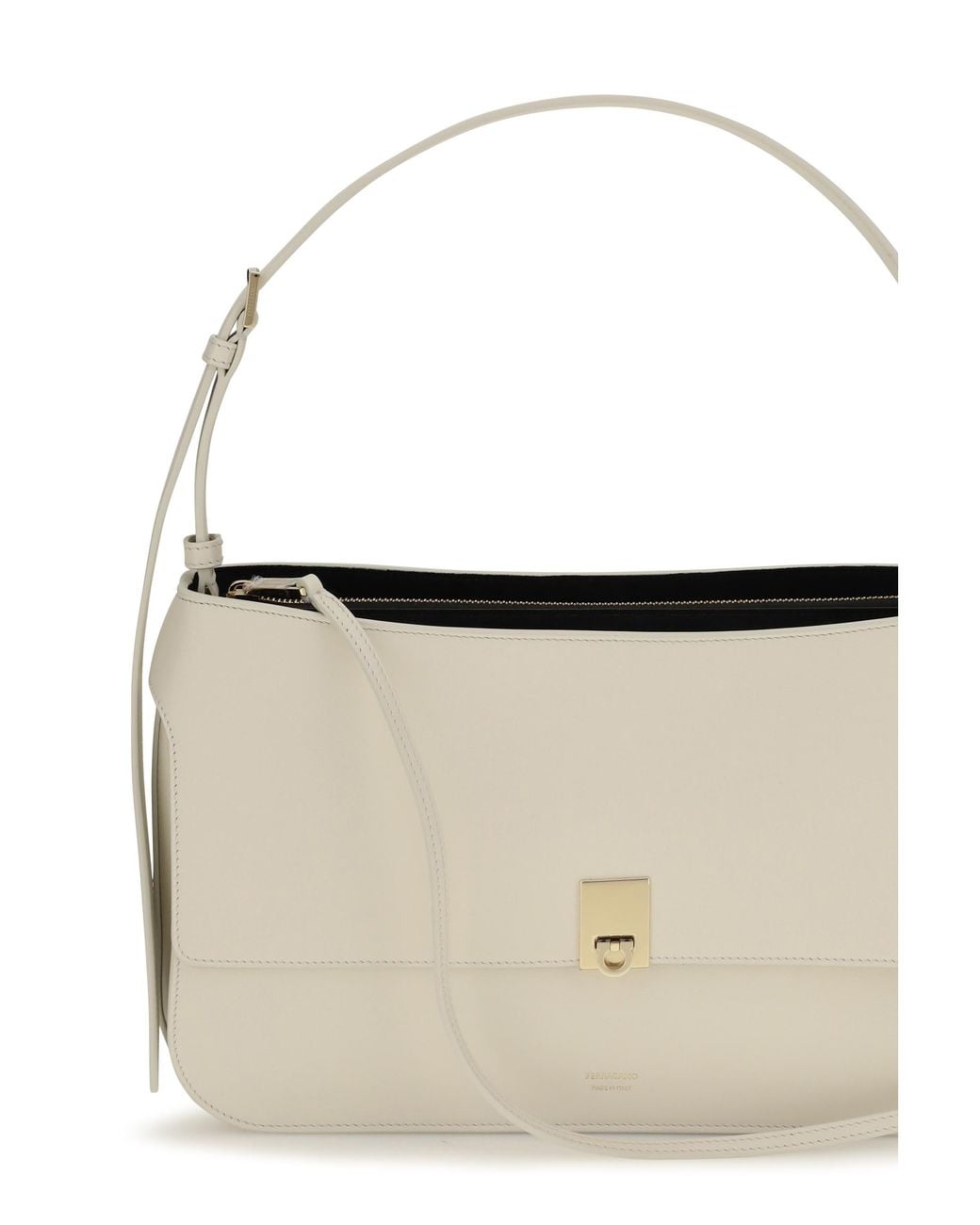 Ferragamo White Cara Small Shoulder Bag