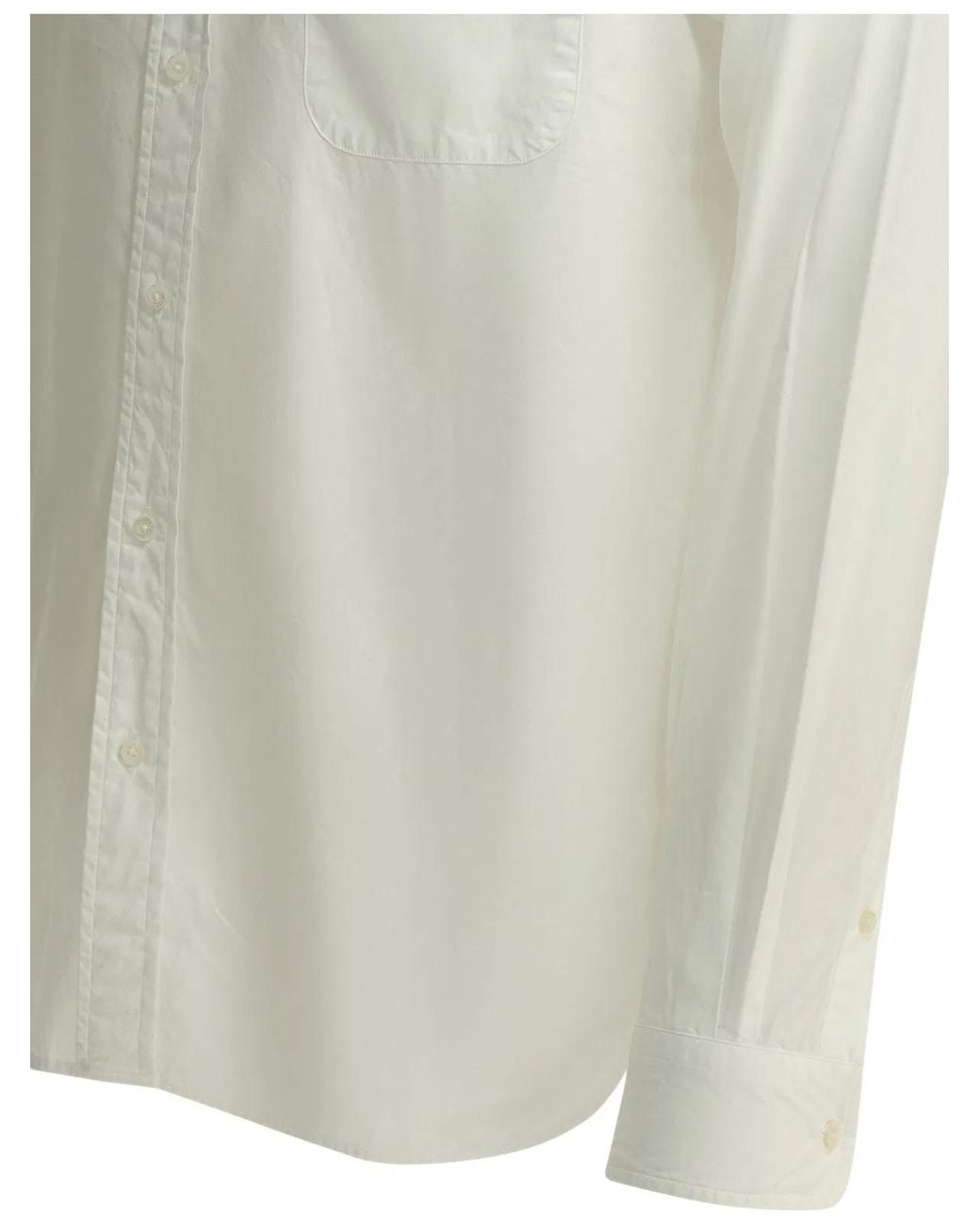 Beams Plus White B.D. Color Broad Cotton Casual Shirt for men