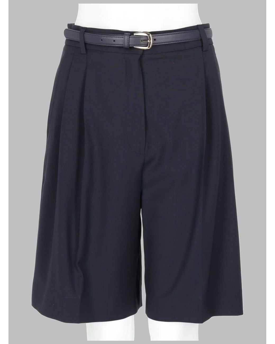 Max Mara Blue Bermuda Wool Shorts