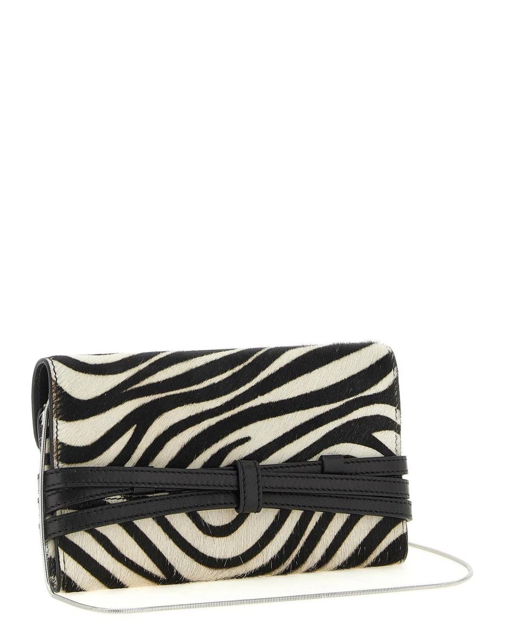 Moschino Black 'Tie Me' Wallet On Chain