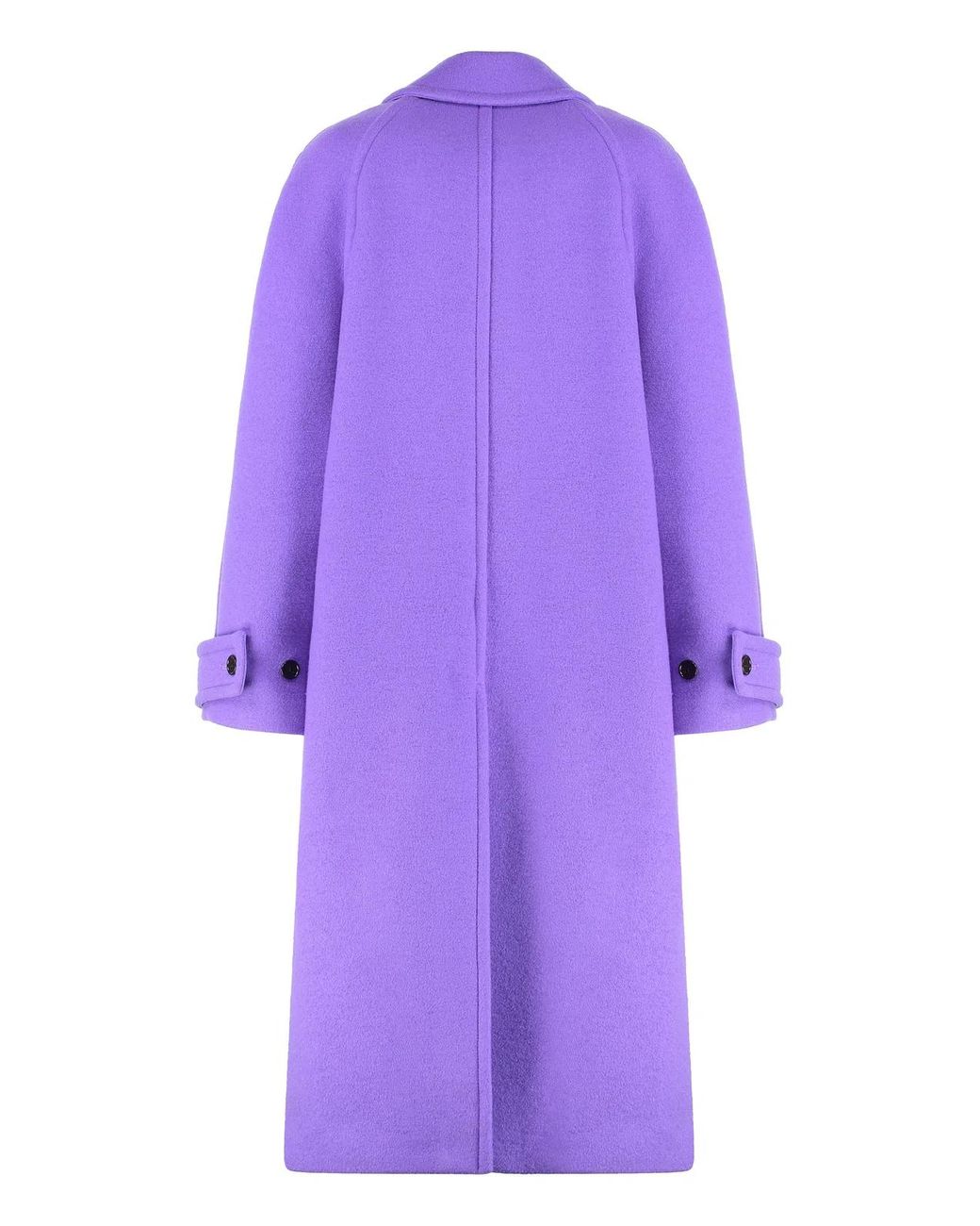 Gucci Purple Cashmere Wool Coat Compact