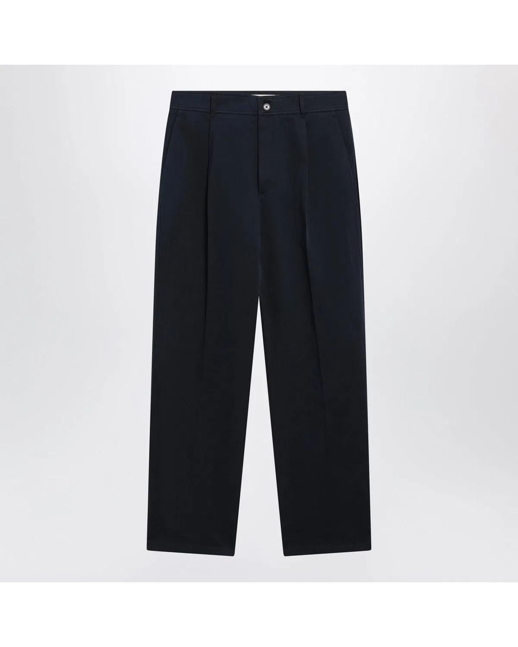 Valentino Blue Cotton Trousers for men