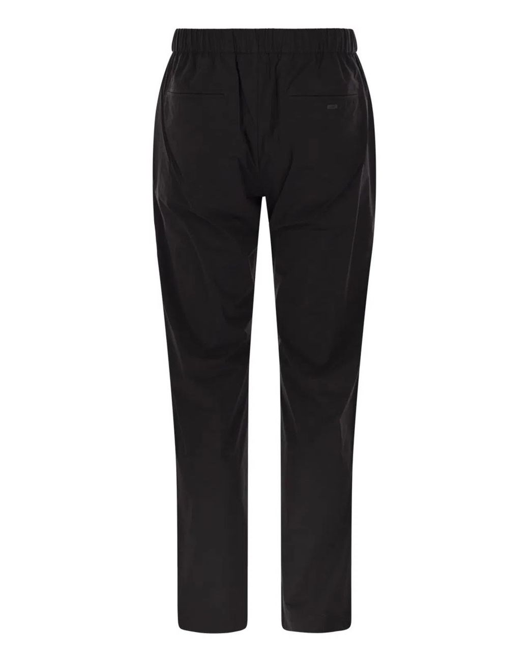 Herno Black Stretch Nylon Trousers for men