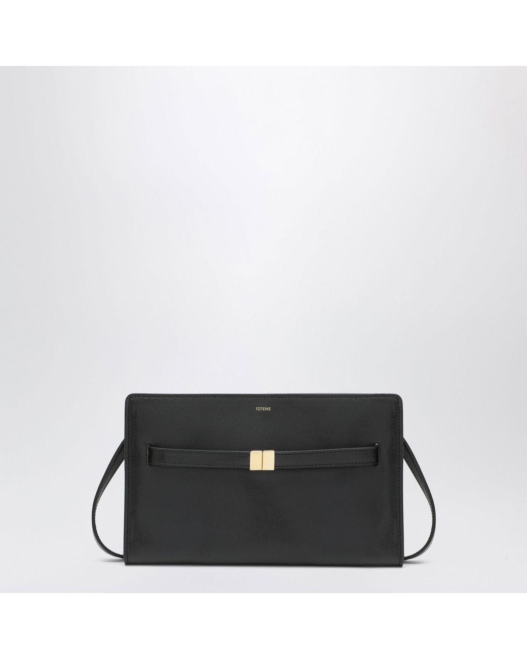 Totême Black Belted Leather Crossbody Bag