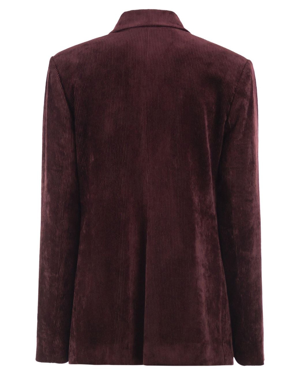 Antonelli Purple Double-Breasted Corduroy Velvet Blazer