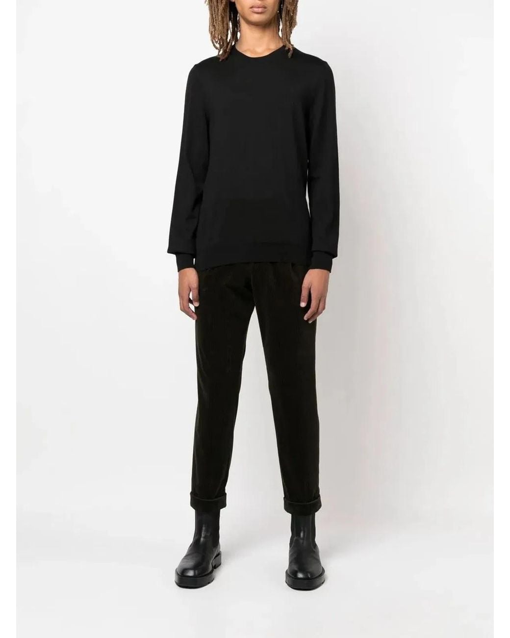 Boss Black Regular Fit Virgin Wool Jumper With Embroidered Logo for men