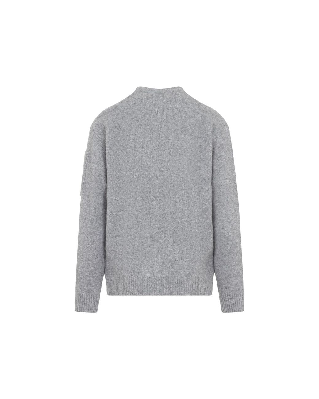 C P Company Gray C.P.Company Rock Melange Knitwear Crew Neck for men