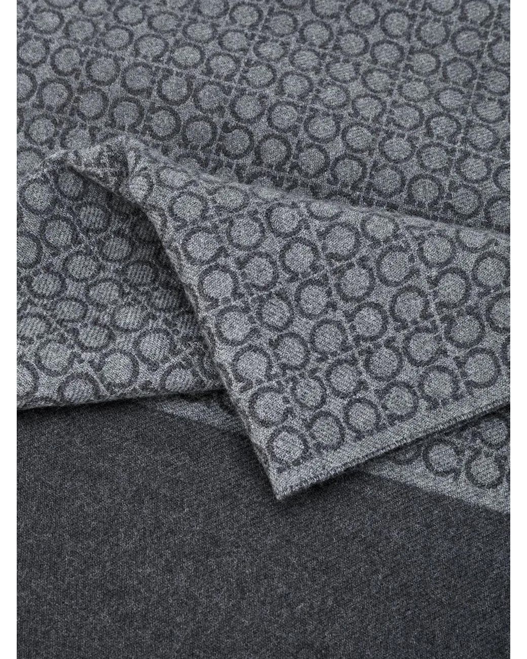 Ferragamo Gray Wool Scarf for men